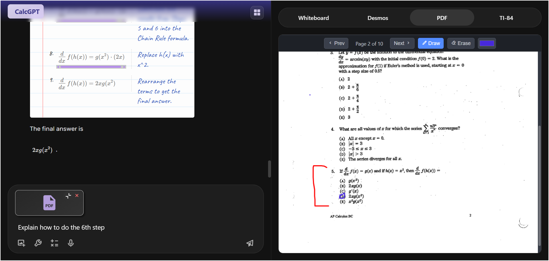 CalcGPT PDF Companion